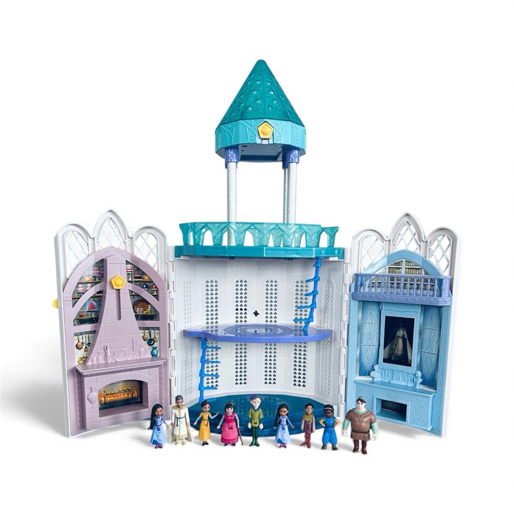 Disney’s Wish Rosas Castle Playset With 9 Posable Star Figures- Works!